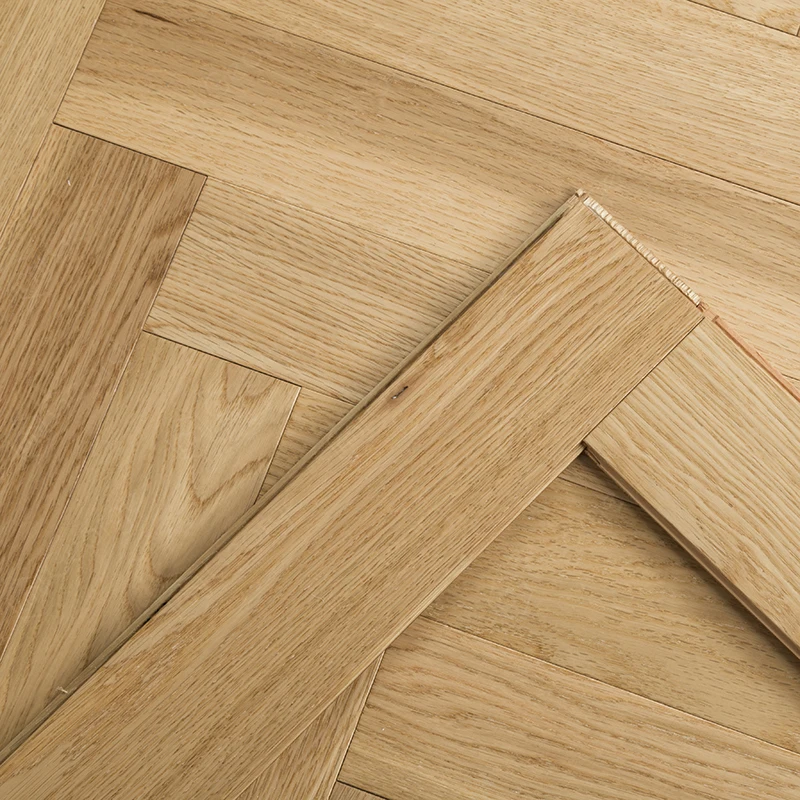 Light Color Engineered Oak Veneer Wood Flooring Herringbone Flooring