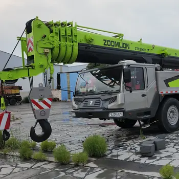 Used ZOOMLION truck crane 80, 25 ton lifting machine hydraulic truck crane telescopic boom