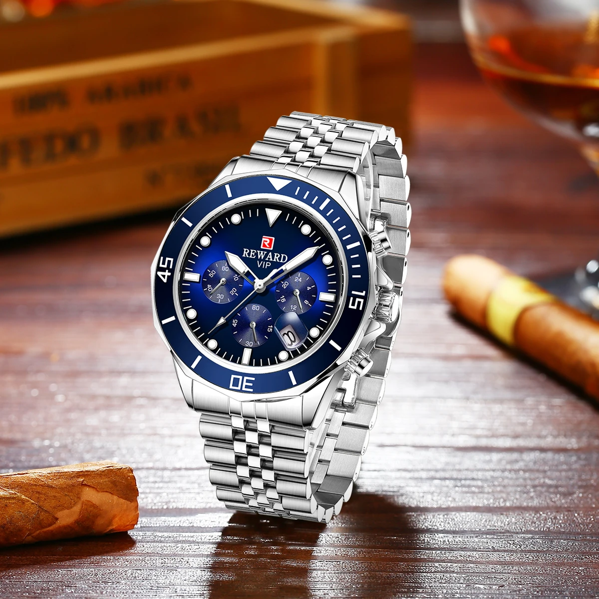 Source Reward Stainless steel colorful wrist watch for men Cheap