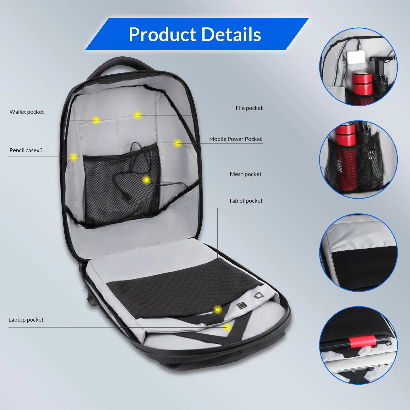 CRELANDER LED Backpack - Smart APP Control & Waterproof