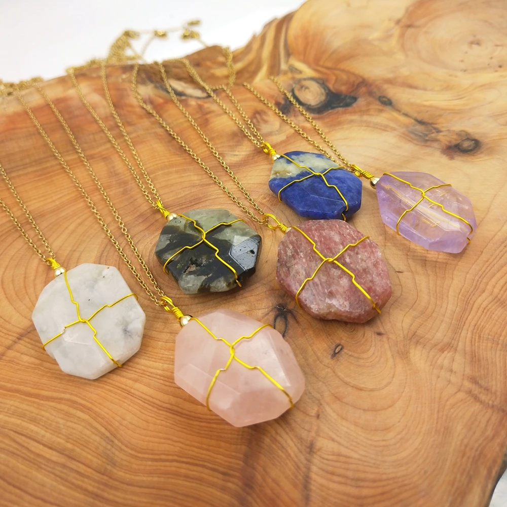Crystal Necklace Natural Rock Necklaces Fashion Women Necklace