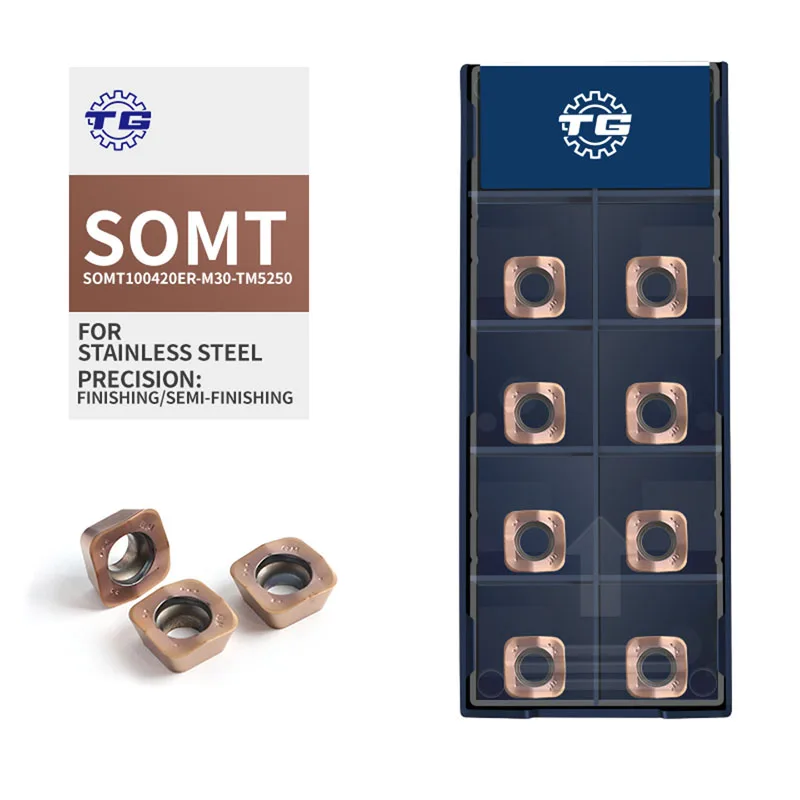 مطحنة تغذية عالية TG SOMT100420ER-M30-TM5250، أدوات قطع CNC، أدوات إدخال من الفولاذ المقاوم للصدأ، دعم OEM