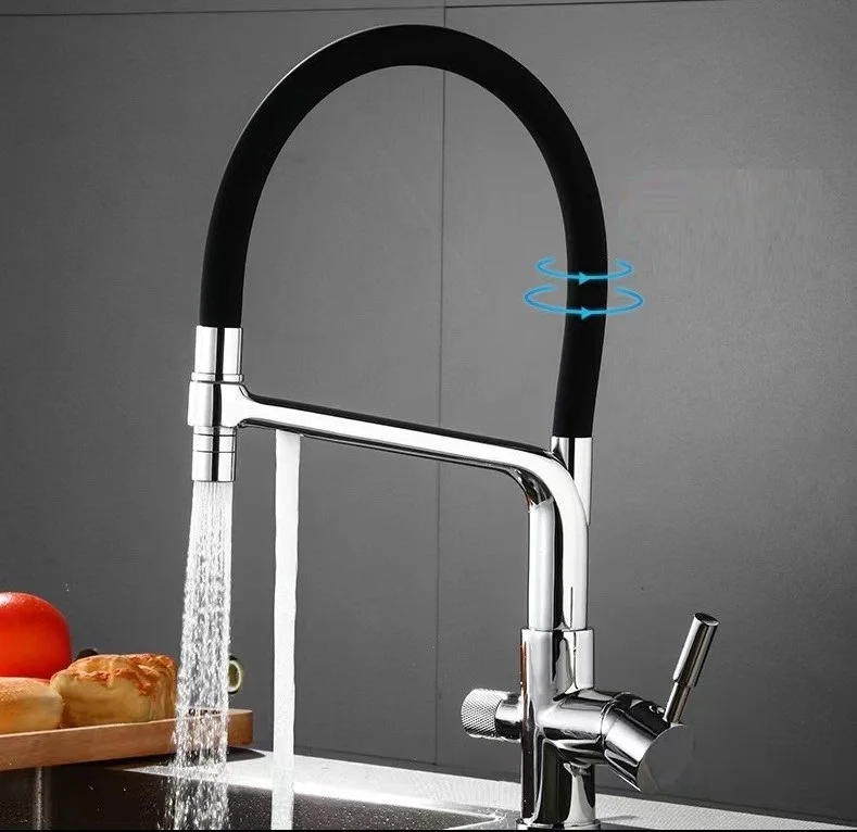 3 Way Water Filter Faucets Spray Brass Sanitary Ware Kitchen Faucets