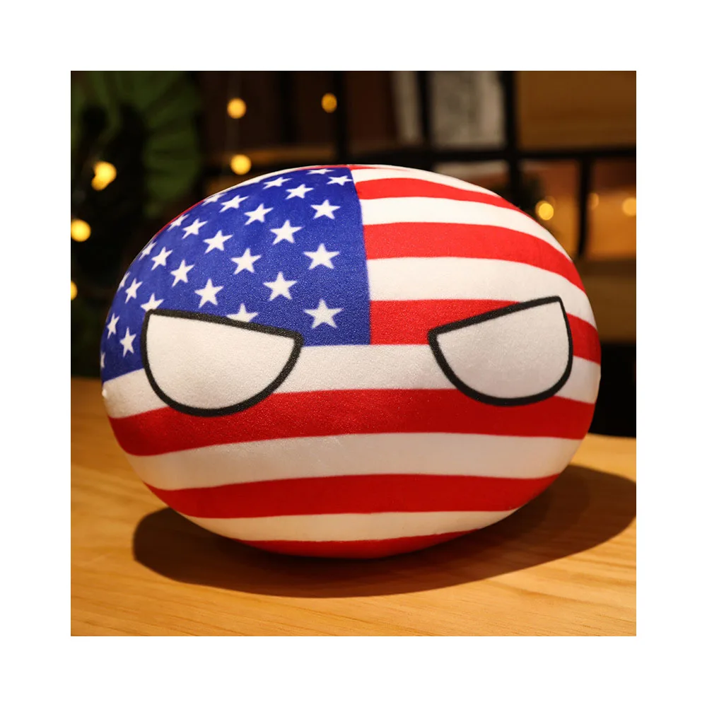 2026 Football World Country Themed Eco-Friendly Fashion Trend Unisex Cotton Polyester Plush Soccer Balls USA France UK Germany