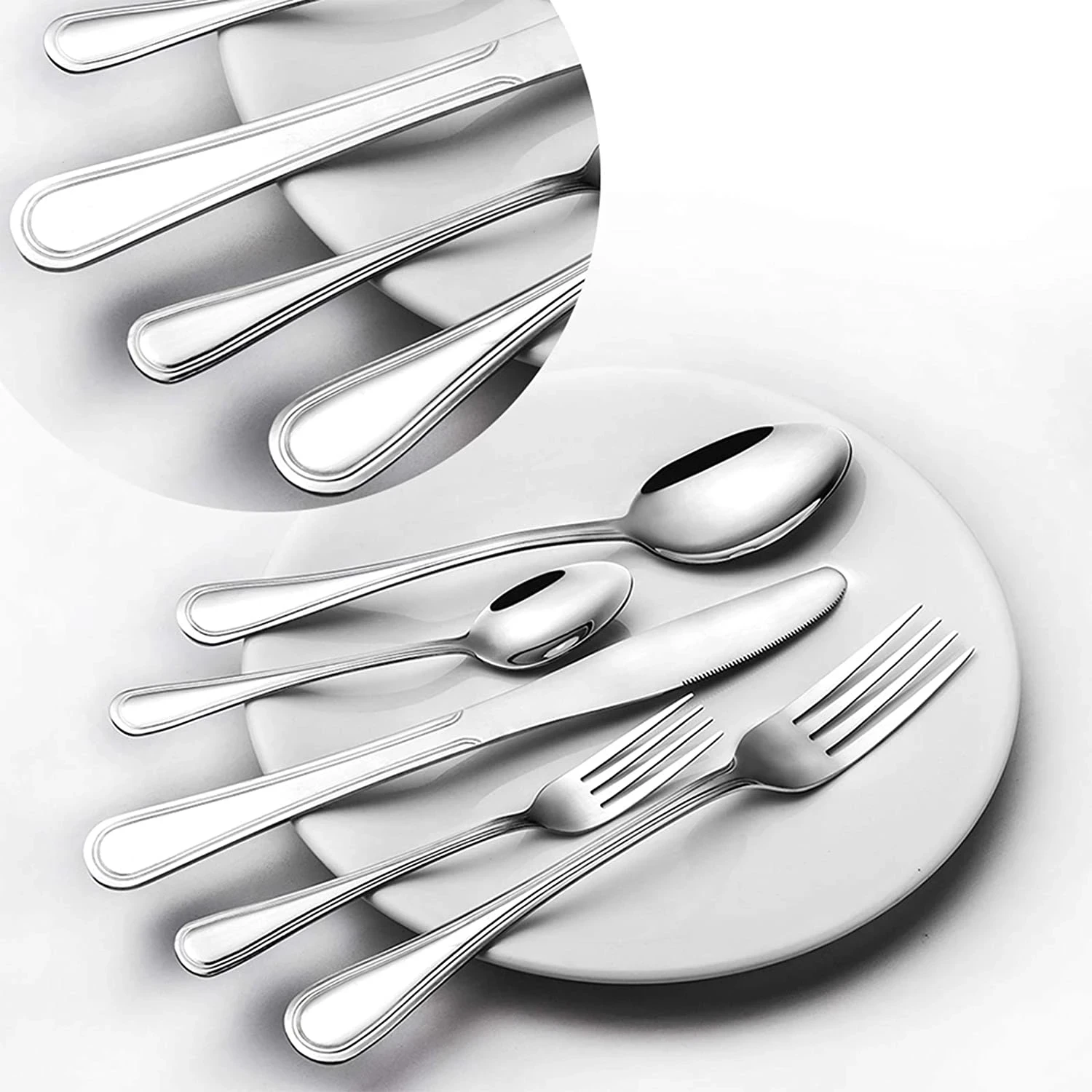 Hotel Cutlery Set Stainless Steel Gold Spoon Restaurant Utensil