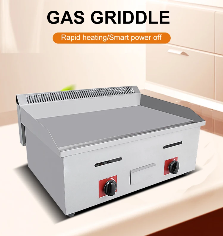 Kitchen Equipment Table Top Propane Tenpanyaki Gas Griddle With Deep
