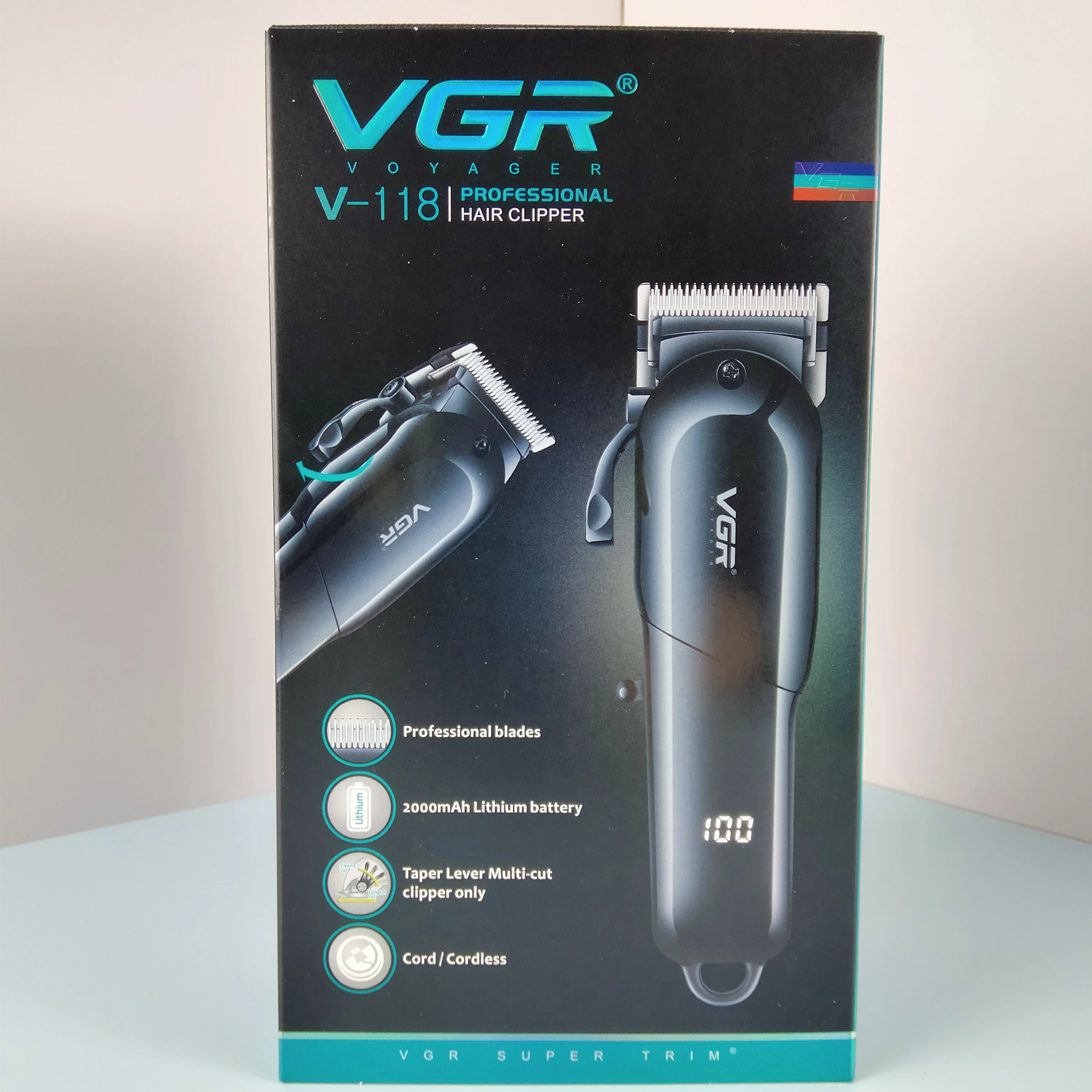 VGR V-118 Hair Clipper Professional, Cordless, and Safe