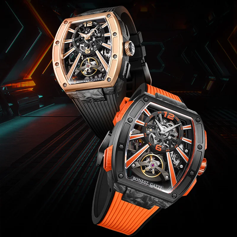 Bonest Gatti Luxury Watches Men Watch Mechanical Tourbillon Wristwatch 3m  Waterproof Automatic Watch - Buy Skeleton Design Watch
