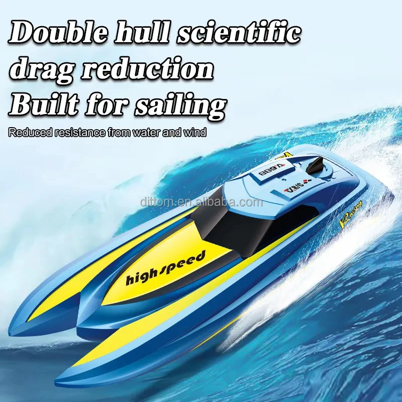 Double Headed Hull RC High Speedboat TX688 Control