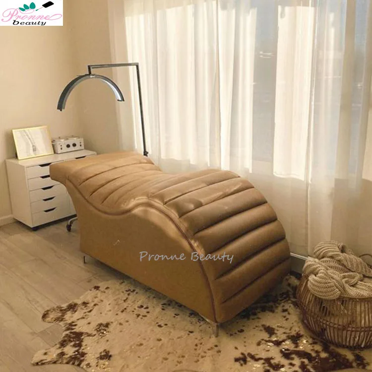 2023 Popular Modern Luxury Eyelashes Beauty Salon Treatment Table Pink Curved Lash Bed Buy