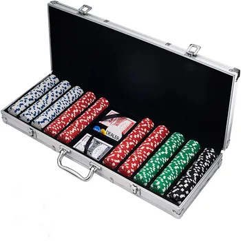 Cheap Casino 500pcs Poker Chips Custom Logo ABS Poker Set In Aluminum Case
