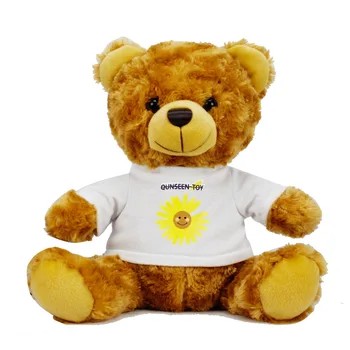 Customizable Cotton Teddy Bear Doll T-Shirt Corporate Activity Gift Cute Animal Stuffed Toy with Funny Logo Packaging
