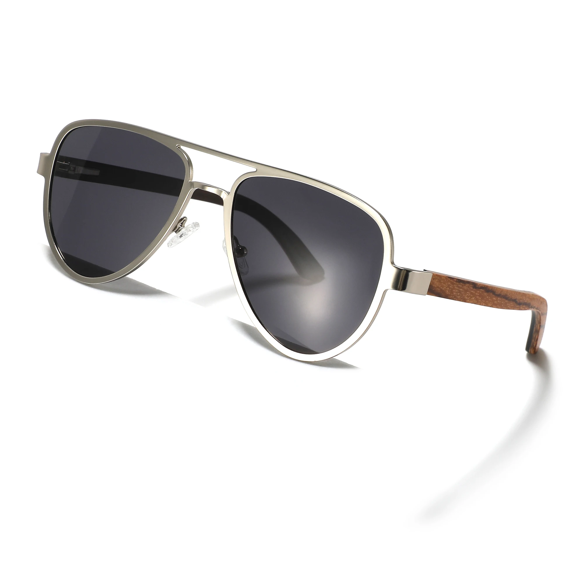 Wood Temple Polarized Retro Sunglasses