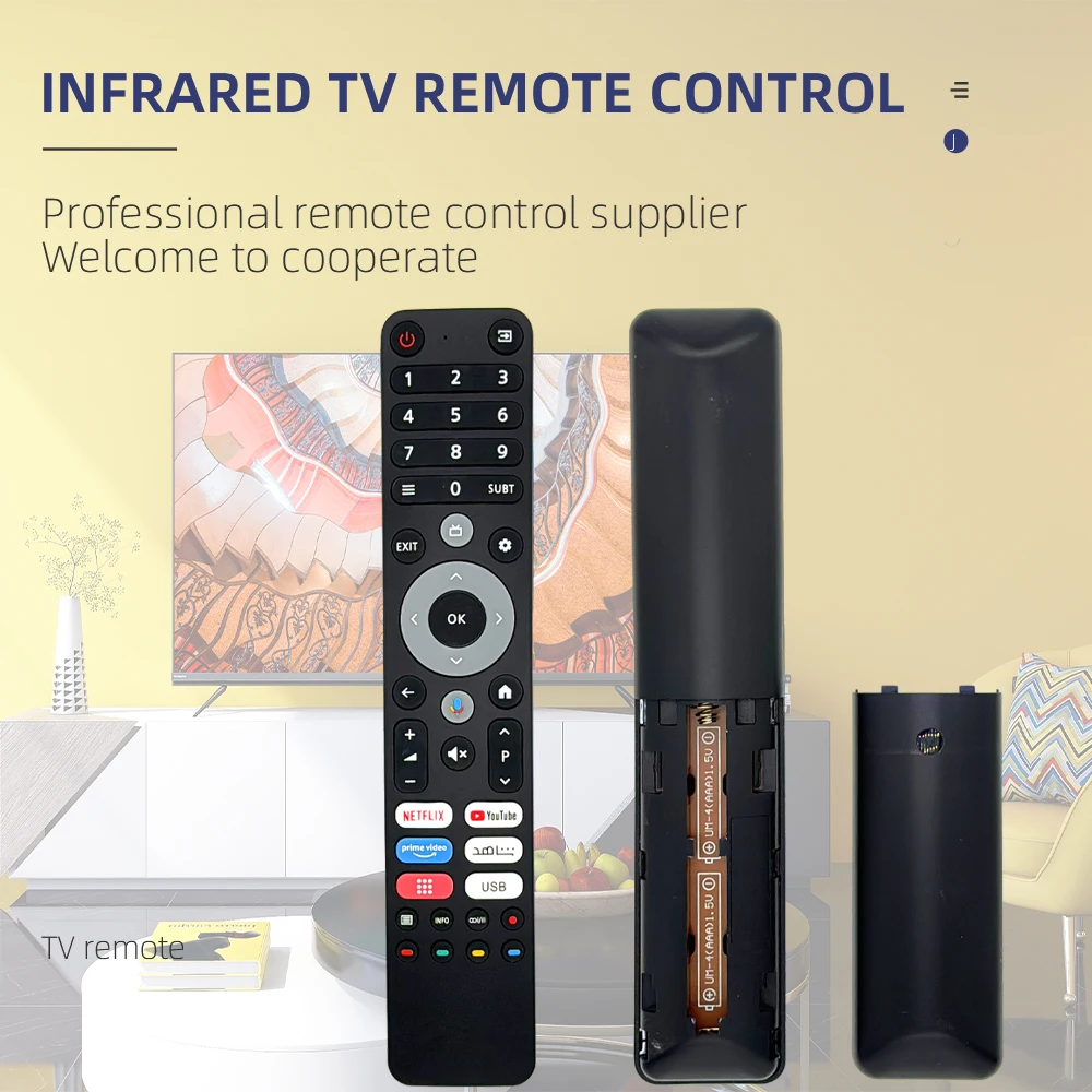 Factory OEM ODM Voice Remote Control for TCL Chiq Smart TV L32H7G L32H8CG L40H7G U43H7C Support Customization