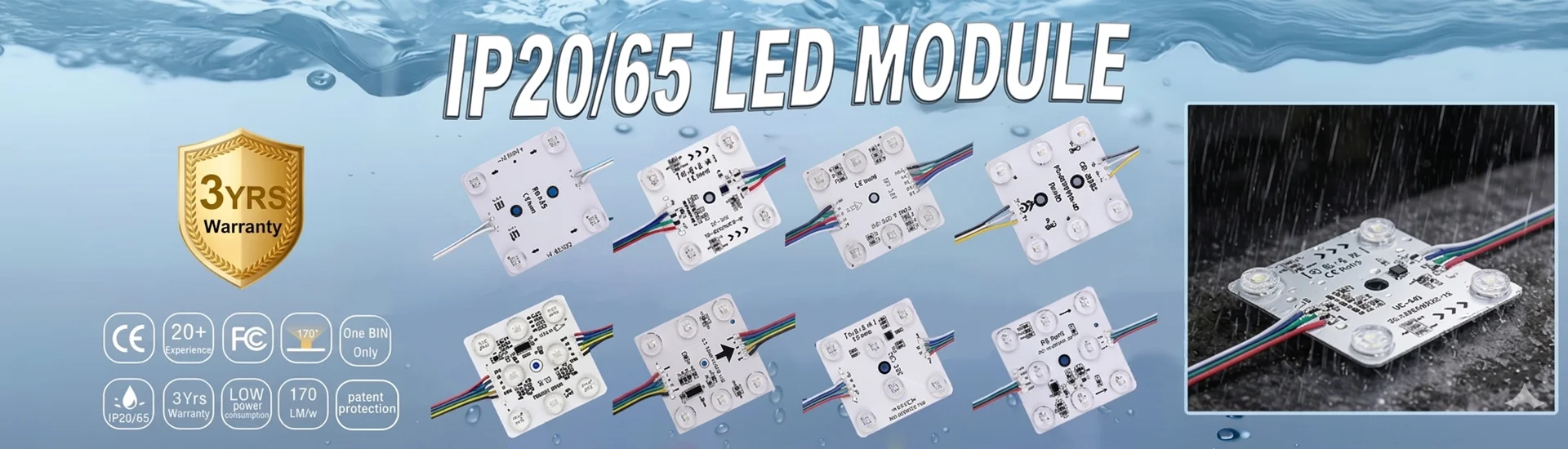 set led 4 leds cold white 6500k block chain square led modules for lightbox-0