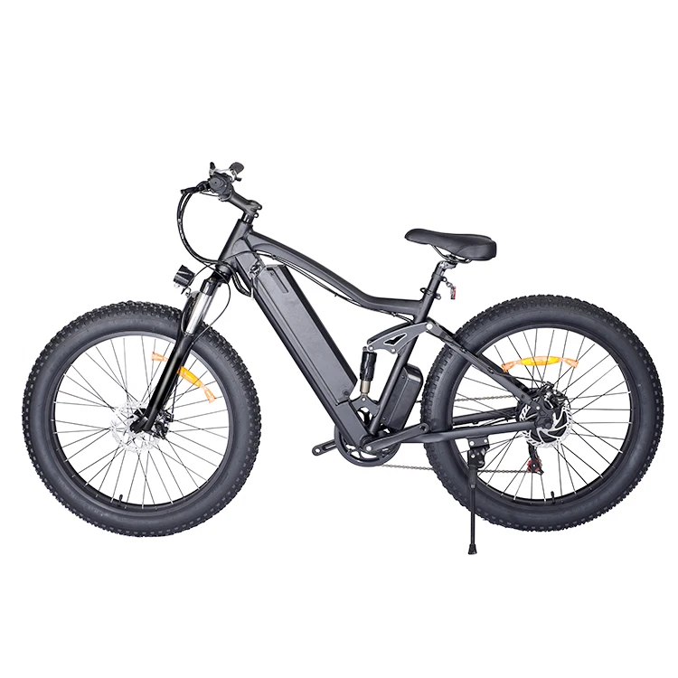 EU warehouse stock Electric mountain bike 26 inch fat tire non-foldable full suspension electric bicycle