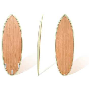 Painted Rail Customized Bamboo Shortboard Eps Foam Fiberglass Epoxy ...