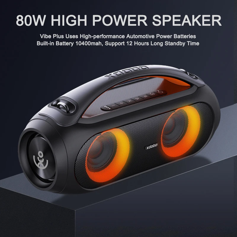 XDOBO Vibe Plus 80W Outdoor Portable Wireless Speaker with Rich