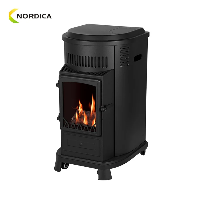Cast Iron Technology 3.4 kw Red Flame Indoor Portable Gas Heater Mobile LPG Gas Stove