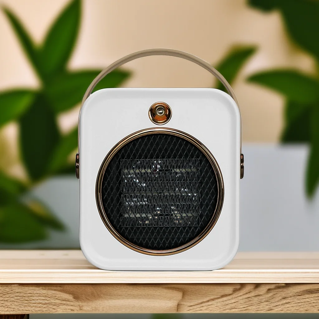 JR Desktop Mini Heater Overheat Protection 1000W Portable Element Heating Power-saving Electric Air Fan Heater
