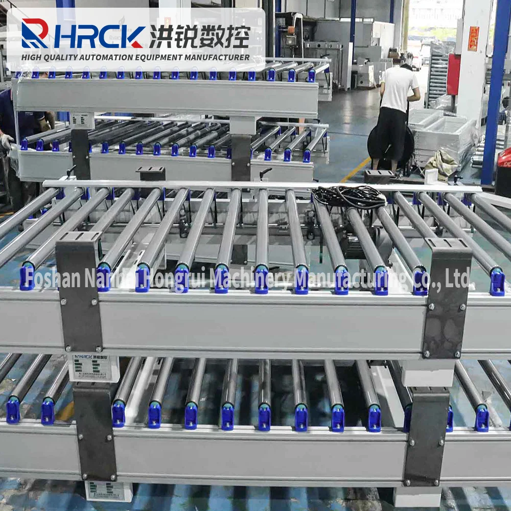Hongrui is suitable for connecting edge banding machines and can customize a single row power straight roller table