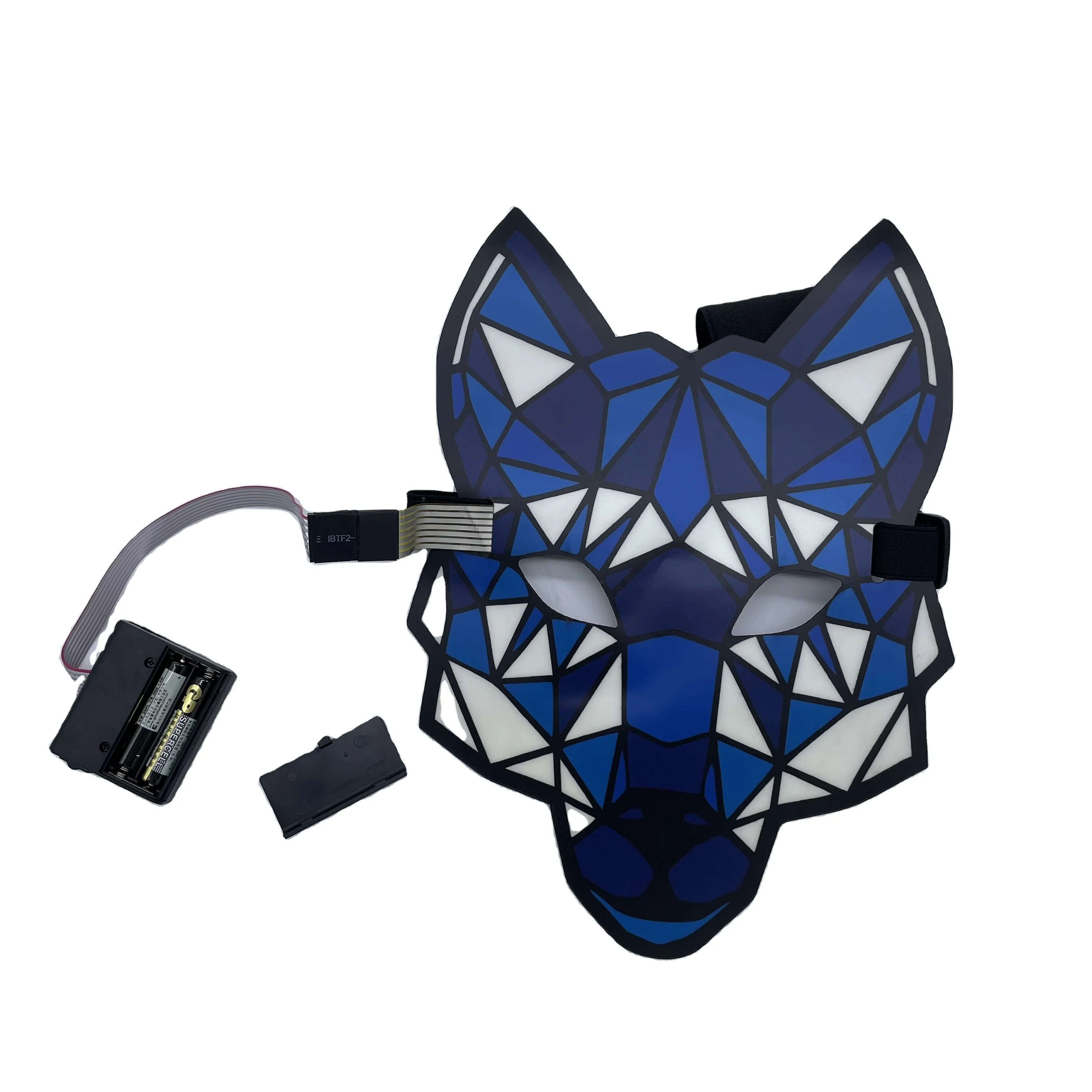 3D Luminous Glow Wolf Masks: LED Sound Activated Full Face Mask ...