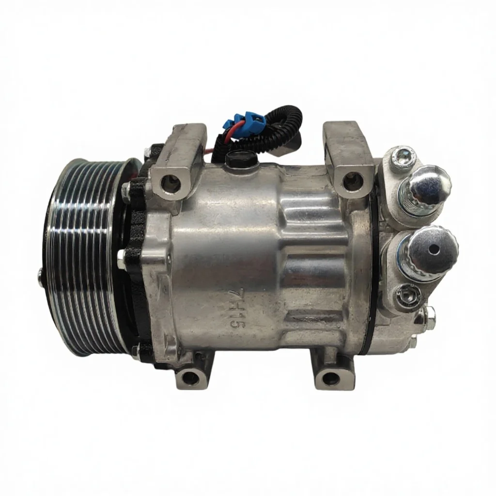 新型自動車用ACコンプレッサー 709-8PK-12V-119mm 24V DC SD7H15