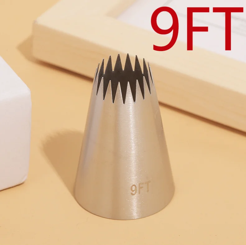 Extra Large Size Star Piping Icing Nozzle Seamless Stainless Steel 304