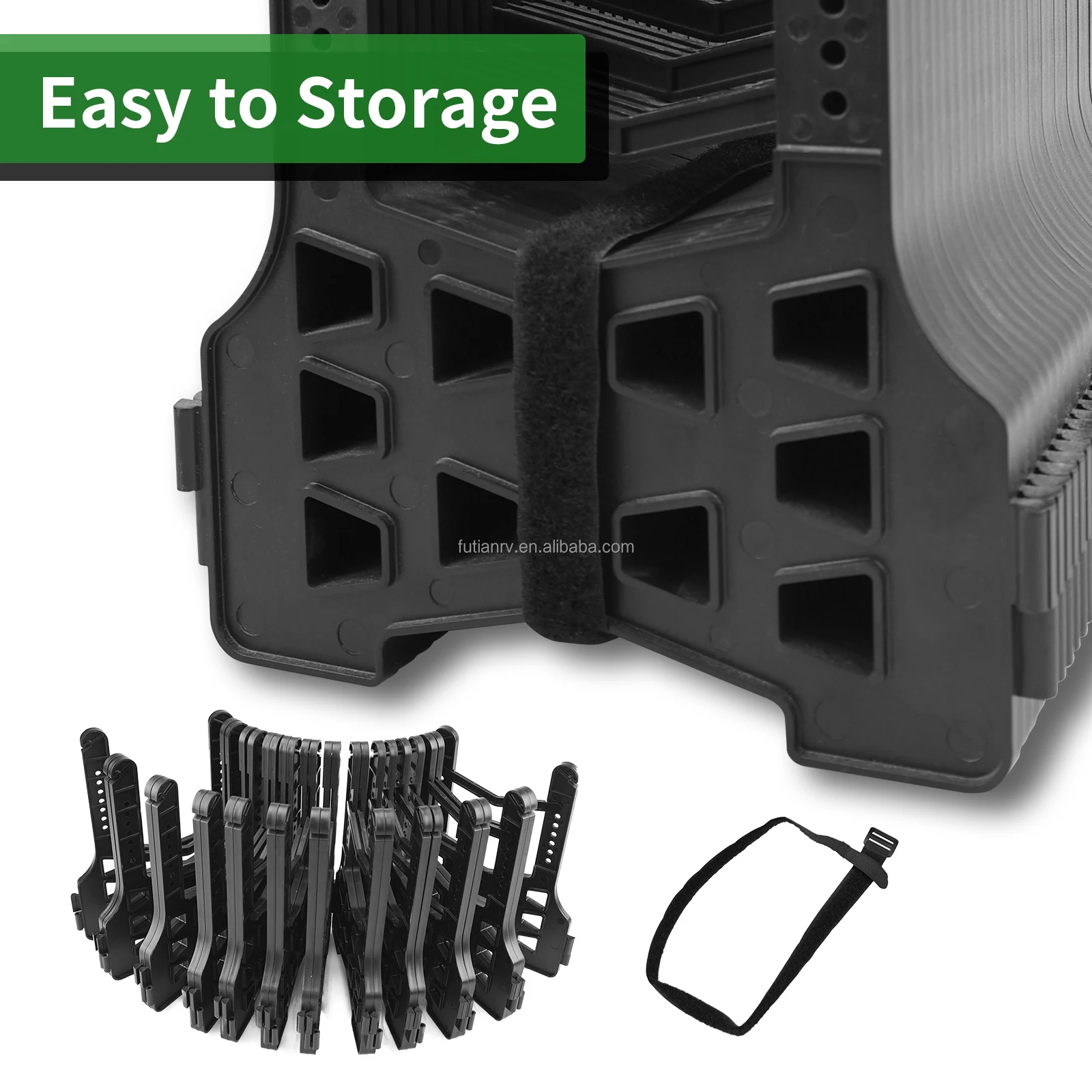 20ft Rv Sewer Hose Support With Flexible Anchors And Carrying Strap,Pp