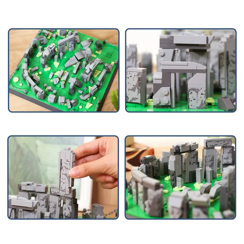 4224 World Famous Building Stonehenge Wiltshire Creative Decoration Mini  Building Block Figure Plastic Model Toy Gift for Kids