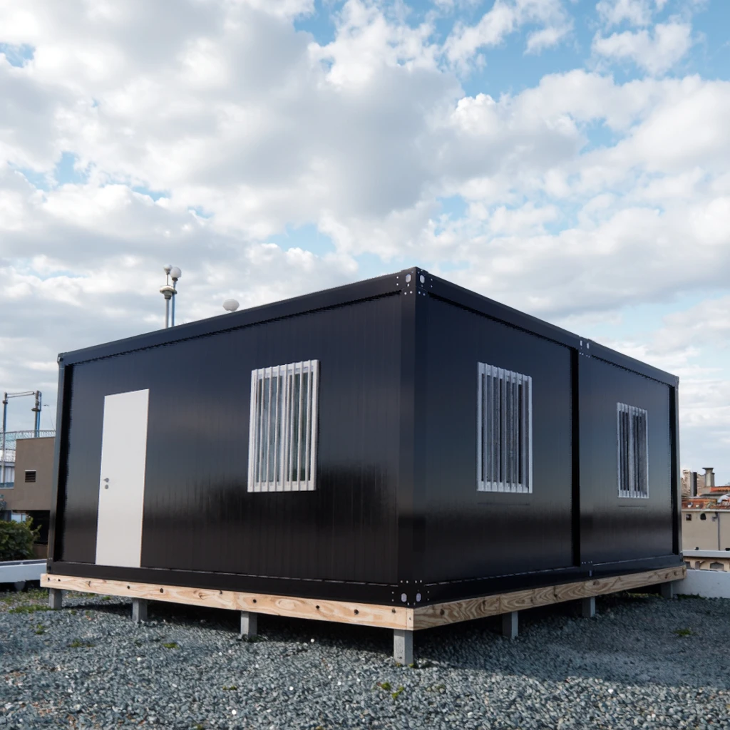 Akciós áron 20 láb, 40 láb horganyzott acél moduláris előregyártott konténerház, hordozható acélszerkezet szállodák, családi otthonok részére