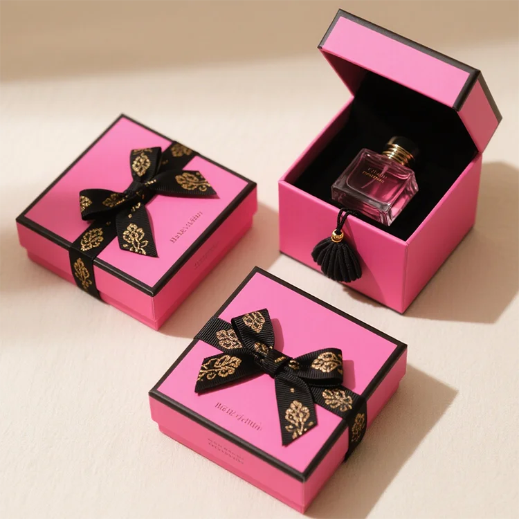 Lot De 4 Boîtes De Rangement En Carton Rigide 35x25x17,5 Cm - Parfum Violette - Poignées Renforcées - Fabriqué En Italie