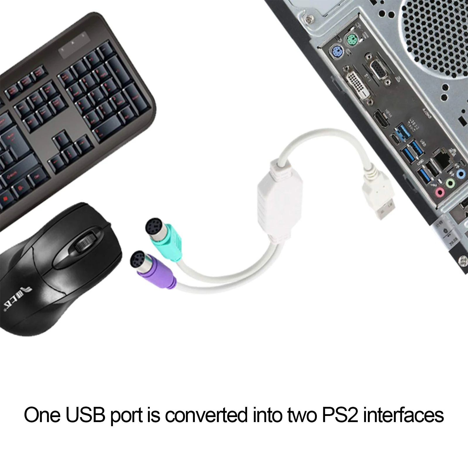 Ps/2 Keyboard/mouse To Usb Converter Adapter Buy Ps/2,Ps2,Usb Cable