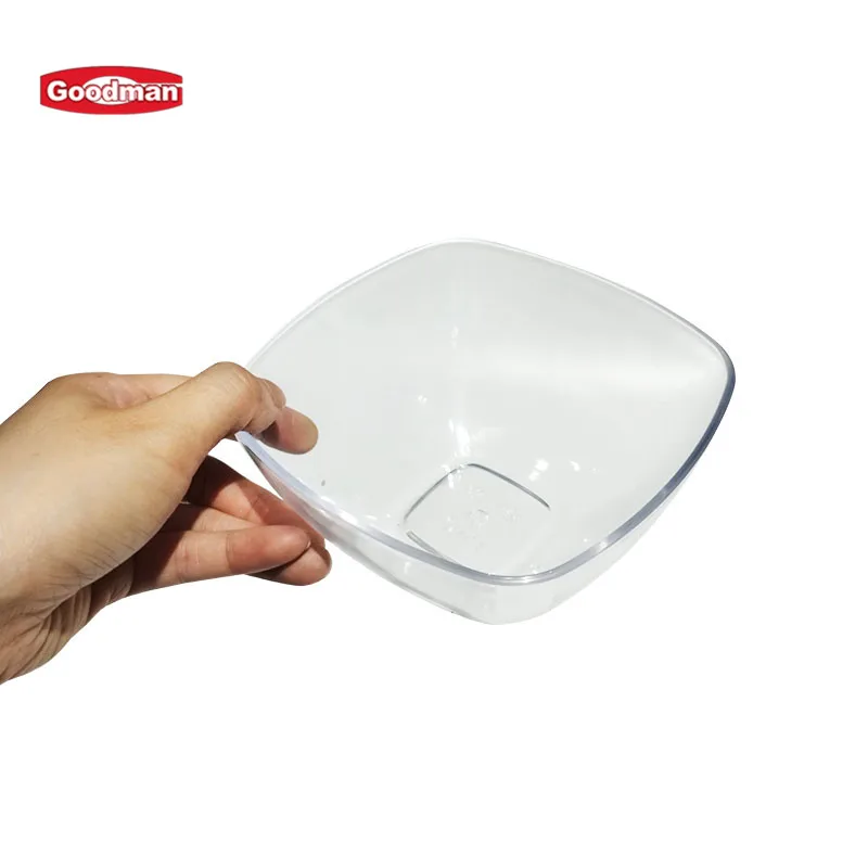 Multifunctional Transparent Acrylic Catering Restaurant Buffet Polycarbonate Plastic Mixing Salad Serving Bowl