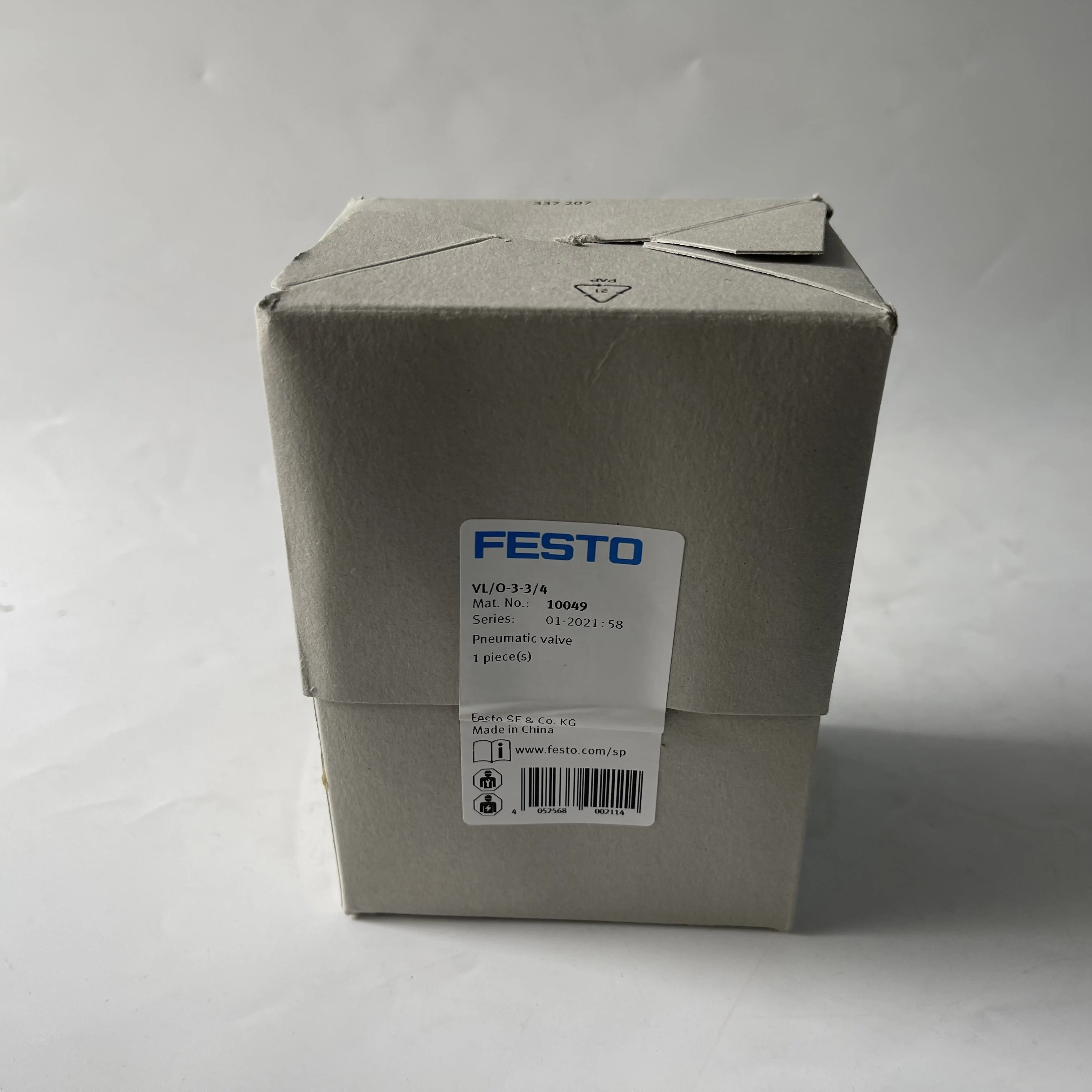 FESTO Pneumatic Valve VL/O-3-3/4 10049 FESTO Pneumatic Valve VL/O-3-3/4 10049