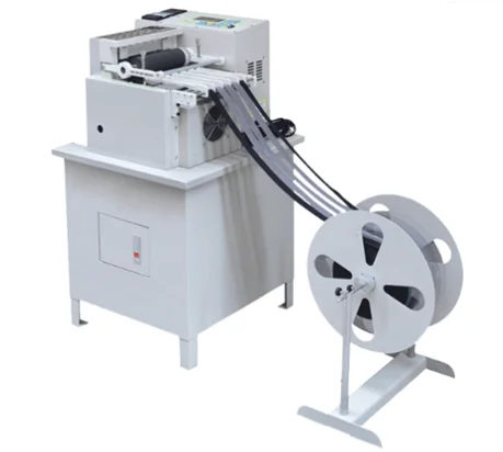 1-160mm Cutting Width Automatic Heavy Computer Strip Cutting Machine With Special Temperature Control System For Belt/Lace/Tape