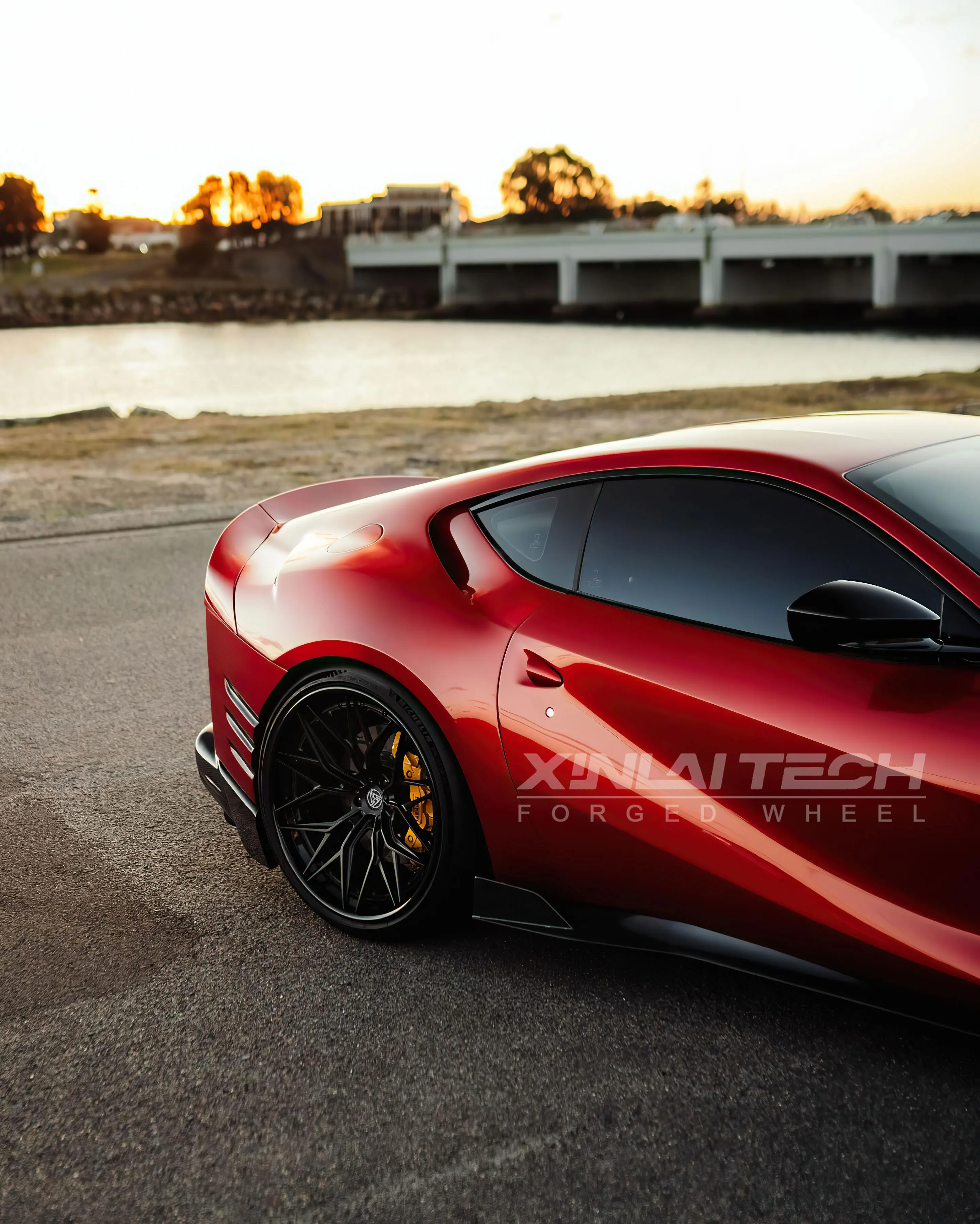 XL 2 Piece Matte Black Deep Lip Deep Dish Concave Forged Wheel 5x112 5x114.3 5x120 Custom Wheels for ferrari lamborghini - Image 4