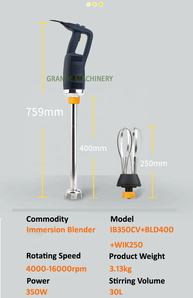2025 Heavy-Duty Immersion Handheld Blender with Adjustable Speed Egg Milk Food Mixers Juicer Machine for Sale - Image 5