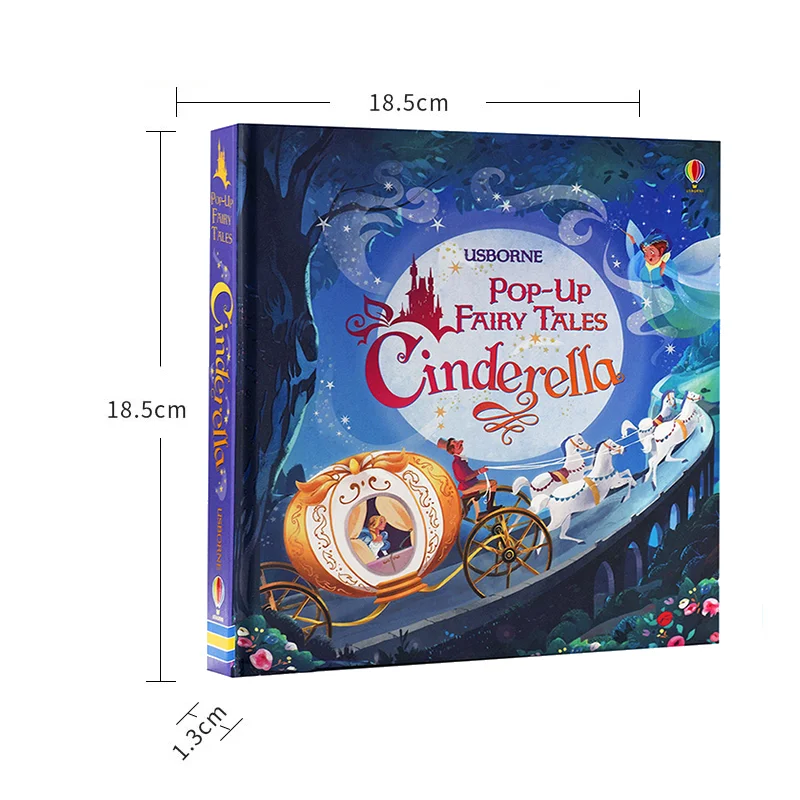 Fairy Tale Cinderella English Educational 3D Flap Picture Books Children Kids Reading Book Printing