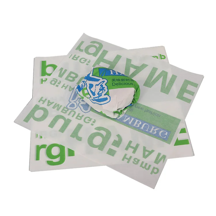 Custom Printed Reusable Food Sandwich Wrapper  Burger Packaging Wax Paper Custom Shawarma Wrapping Paper