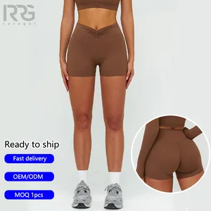 Roregal Summer New Style Outdoor Running Fitness Shorts Hight Waist Scrunch Butt Lift Yoga Sport Tights Shorts
