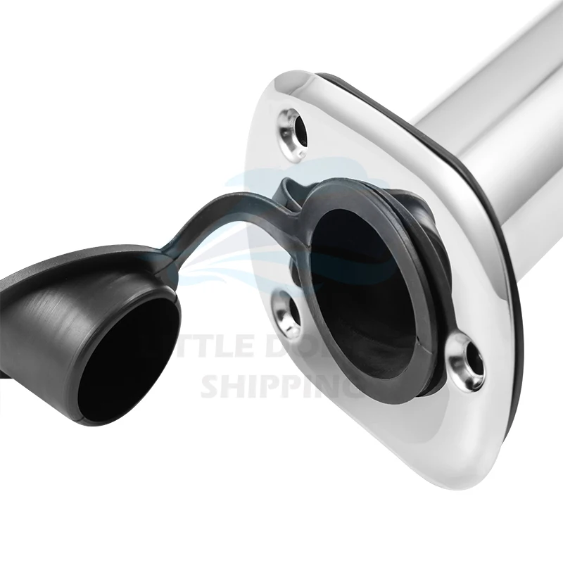 New Design Stainless Steel Fishing Rod Holder for Marine Boat Yacht Flush Mount Rubber