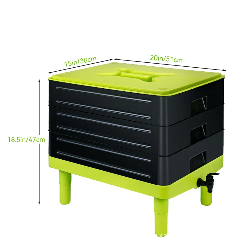 5-Tray Worm Composter, Worm Farm Kit Indoor & Outdoor, Worm Compost Bin ...