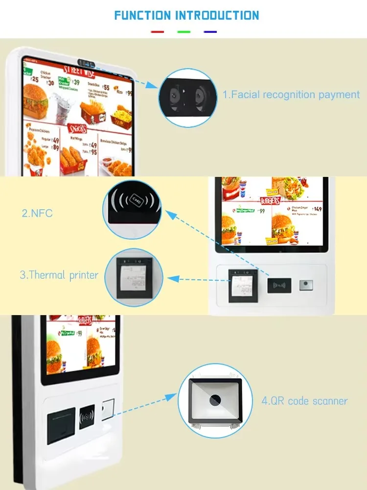 27 32inch TouchScreen KFC Takeaway Restaurant Ordering Machine Self ...
