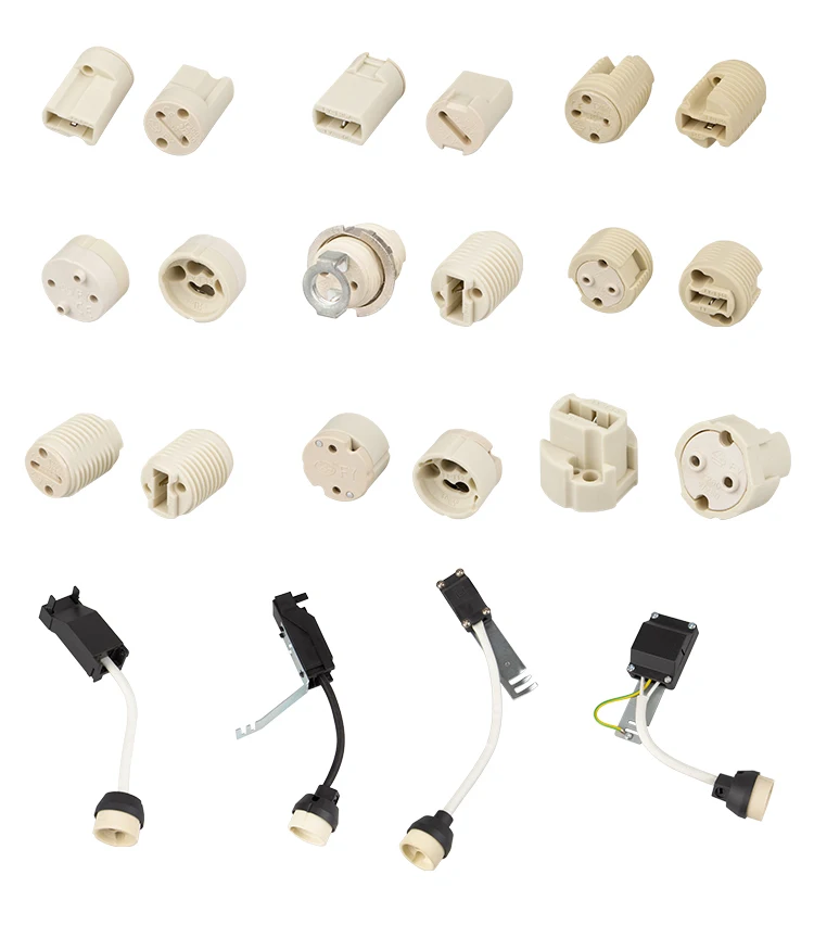 High Quality G9 Porcelain Socket Ceramic Lamp Holder With Stand Halogen ...