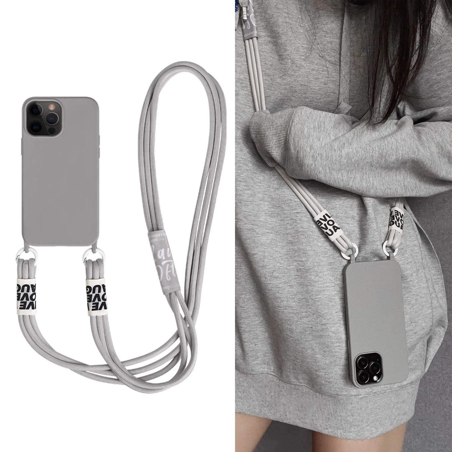 Suitable For IPhone 15 Phone Case New Crossbody Strap Iphone 14 Pro Max Niche High Sensitivity_voghion.com
