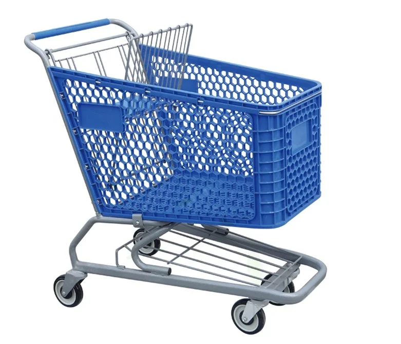 Cheap And Durable Shopping Cart Shopping Trolley Plastic Supermarket