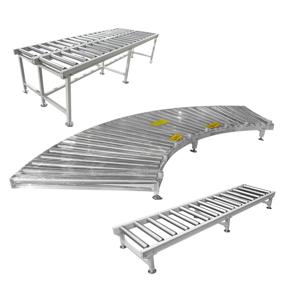 Industrial Free Straight Model Gravity Roller Conveyor For Carton Box Warehouse Logistics