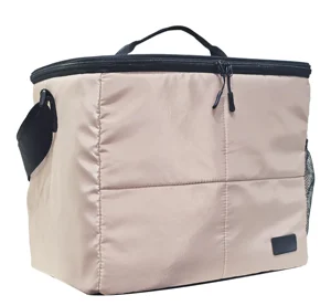 22L Quilted Faux Memory Foam Insulated Cooler Bag, PEVA Hot Press Insulation & Custom Logo PU Patch