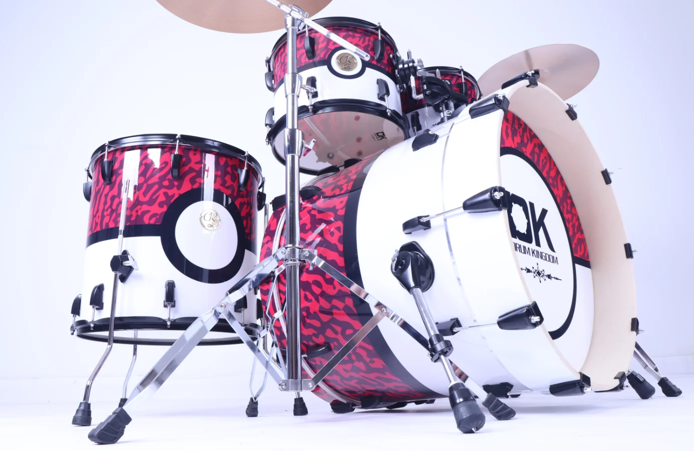 Musical Instruments PVC Cover Printing Color Percussion Acoustic Drum Kit